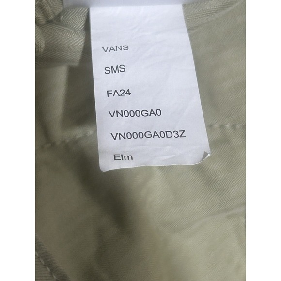 Vans Alder Relaxed Pants Women's 26‎ Beige Chino Pleated Front Wide Leg Skater - Picture 7 of 12